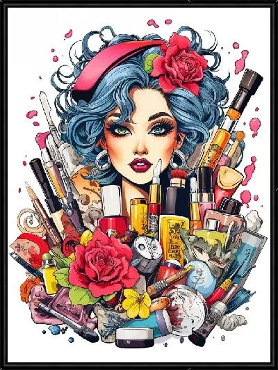 Картина Косметика и девушка №13