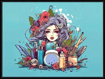 Картина Косметика и девушка №14