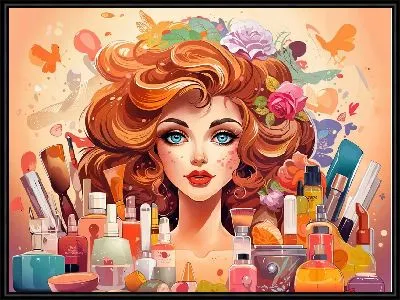 Картина Косметика и девушка №19