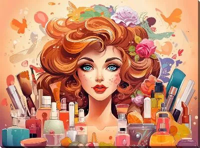 Косметика и девушка №19