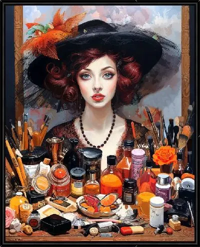 Картина Косметика и девушка №20