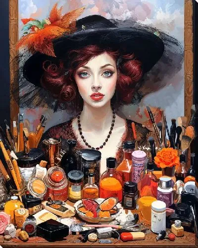 Постер Косметика и девушка №20