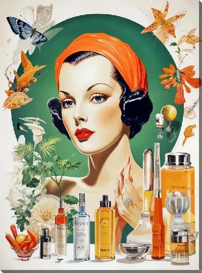 Картина маслом Косметика и девушка №22