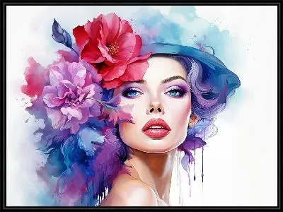 Картина Девушка и цветы №30