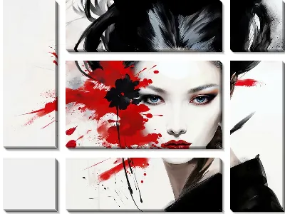 Девушка и красные брызги №35