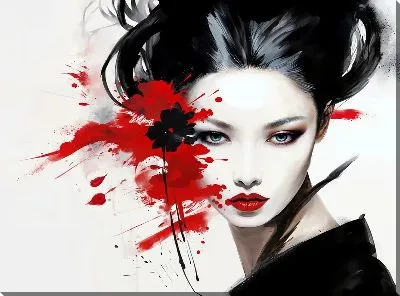 Девушка и красные брызги №35