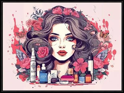 Картина Косметика и девушка №36