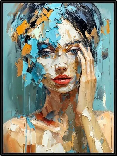 Картина Девушка в бирюзовом арте №37