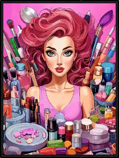 Картина Косметика и девушка №41