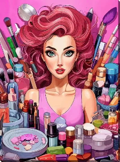 Постер Косметика и девушка №41