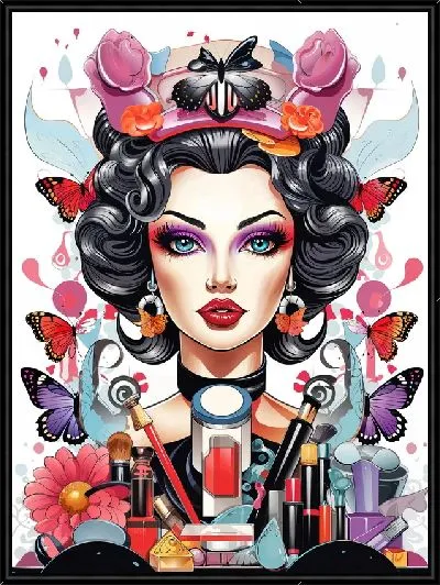 Картина Косметика и девушка №45
