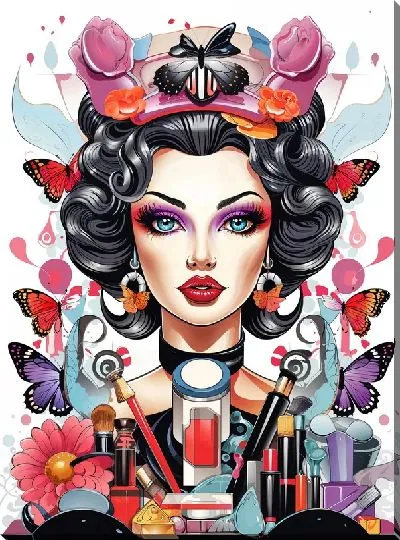 Постер Косметика и девушка №45