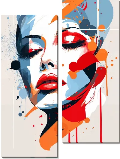 Модульная картина Лицо девушки №46