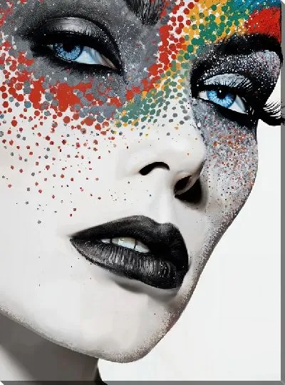 Картина маслом Девушка с блёстками №47