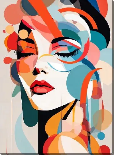 Картина маслом Косметика и девушка №53