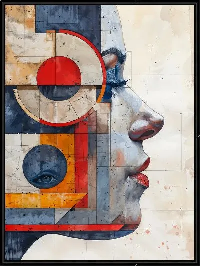 Картина Арт профиль женского лица