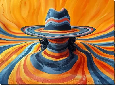 Картина маслом Полосатая шляпа