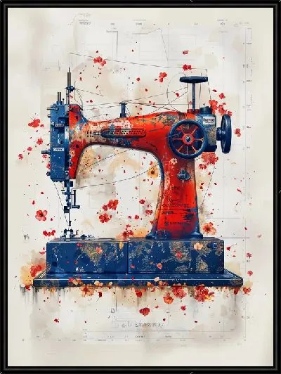 Картина Швейная машинка в стиле арт
