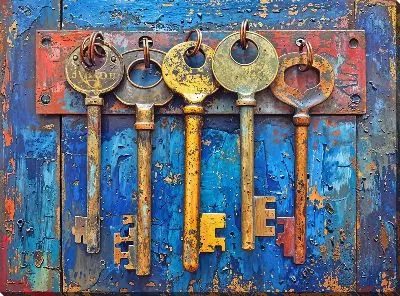 Картина маслом Набор ключей