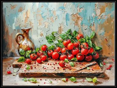 Томаты на разделочной доске