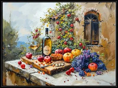 Итальянский обед с вином