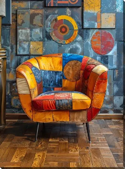 Картина маслом Кресло в стиле винтаж