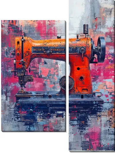 Модульная картина Арт машинка для шиться