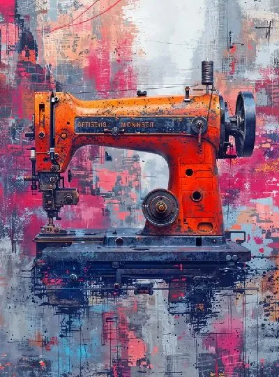 Плакат Арт машинка для шиться
