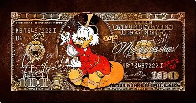 Постер Скрудж Макдак в долларах