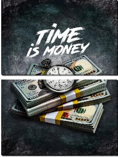 Модульная картина Time is money