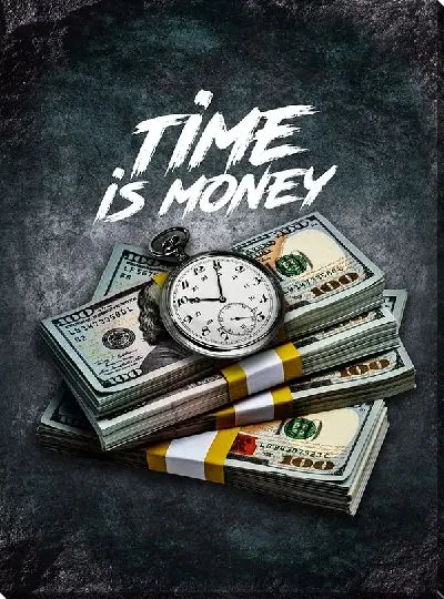 Картина маслом Time is money