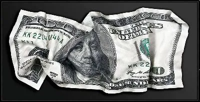 Картина Мятый доллар