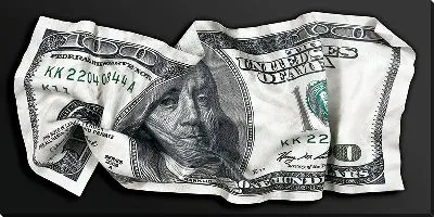 Картина маслом Мятый доллар