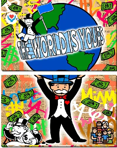 Модульная картина Монополия и доллары