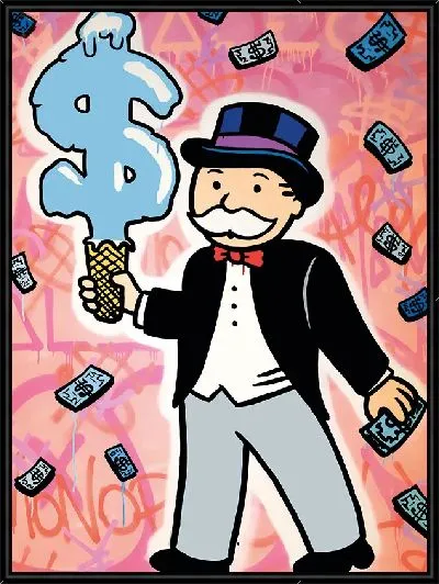 Картина Монополия, доллар и мороженое