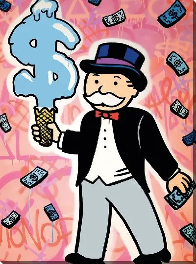 Постер Монополия, доллар и мороженое