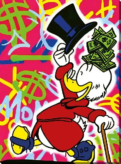 Картина маслом Скрудж и доллары №2