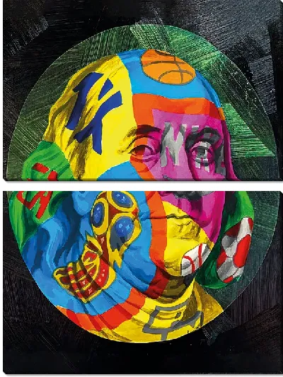 Модульная картина Бенджамин Франклин в стиле арт