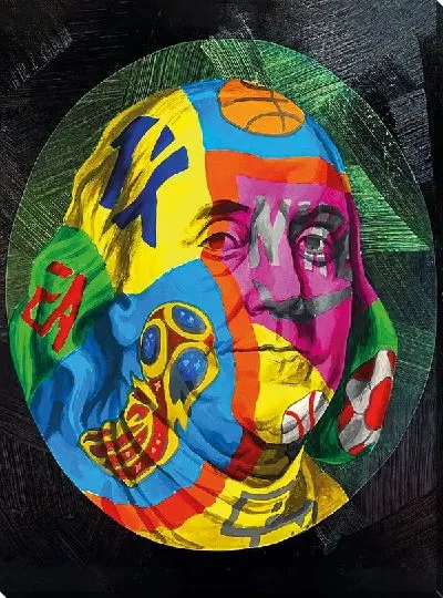 Картина маслом Бенджамин Франклин в стиле арт