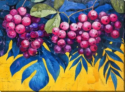 Картина маслом Спелые ягоды