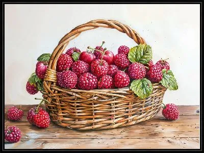 Малина в лукошке