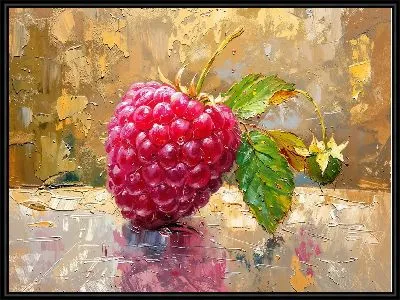 Малина на золотом фоне