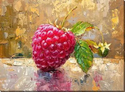 Малина на золотом фоне