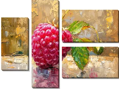 Малина на золотом фоне