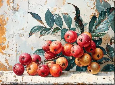 Картина маслом Ягоды в стиле арт №8