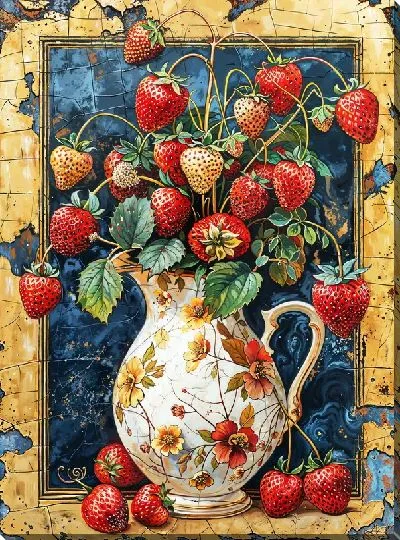 Постер Клубника в кувшине