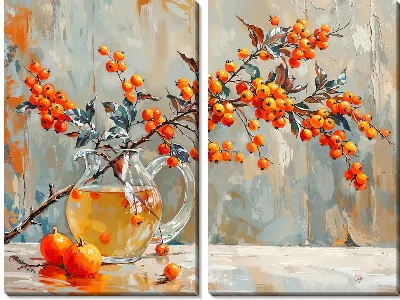 Ягоды на ветке в графине