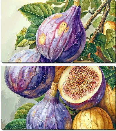 Модульная картина Инжир спелый