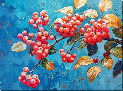 Картина маслом Ягоды в стиле арт №12