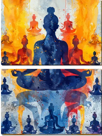 Модульная картина Йога №1